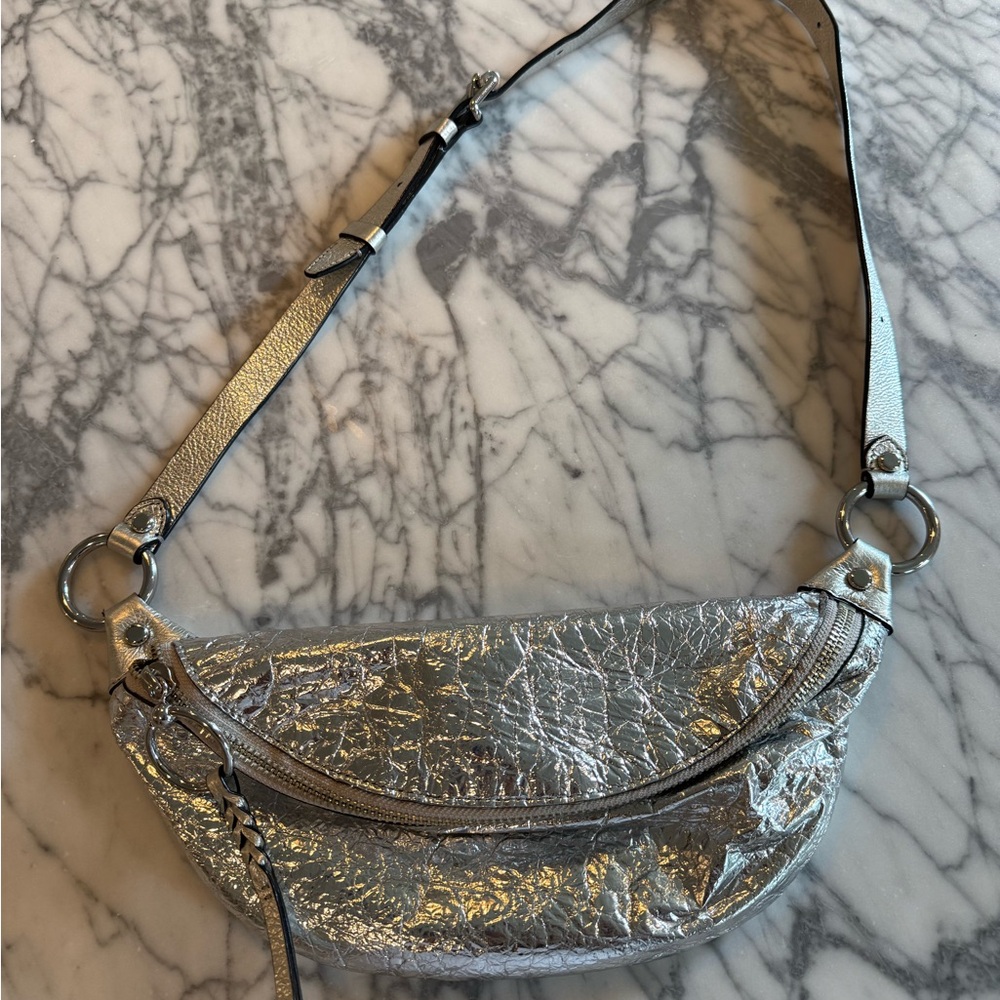 Rebecca Minkoff Silver Metallic Crossbody/Belt Bag